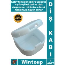 Wintoup #dişkabı Hijyenik Kapaklı Şeffaf Dayanıklı Kokusuz Estetik Portatif Protez Diş Saklama Kabı