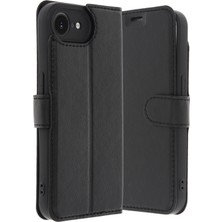 Fırsatkolik Mey Ithalat®   iPhone 16E Kılıf Trend S Plus Kapaklı Kılıf - Siyah