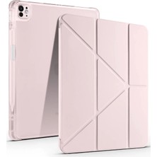 Fırsatkolik Mey Ithalat®   iPad Air 13 (2024) Kılıf Kalemlikli Mars Tablet Kılıfı - Rose Gold