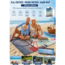 Okavango Plaj Çantası,Plaj Havlusu, Plaj Battaniyesi, Kamp Malzemeleri, Piknik Örtüsü, Plaj Seti, Yer ve Plaj Minderi, Katlanabilir, Hafif, Su Geçirmez, Kum Geçirmez