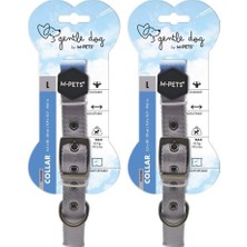 Vuralsin38 M-Pets Gentle Dog Soft Boyun Tasması L Mavi (2 Paketi)