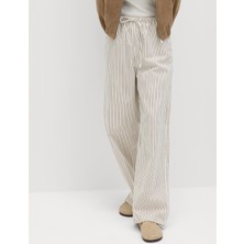 Marks & Spencer Denim Büzgülü Wide Leg Pantolon