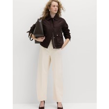 Marks & Spencer Saf Pamuklu Barrel Leg Pantolon