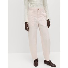 Marks & Spencer Pamuk Karışımlı Barrel Leg Pantolon