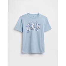Gap Erkek Çocuk Açık Mavi Gap Logo T-Shirt
