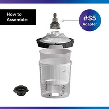 Vuralsin38 3m Pps 2.0 Püskürtme Tabancası Adaptörü #s5, 26006, 12 mm Erkek, 1,5 mm Dişli, Çok Sayıda Boya Tabancası Markasını Pps 2.0 Boya Püskürtme Sistemine Bağlar, 1 Paket