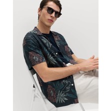 Marks & Spencer Keten Karışımlı Desenli Gömlek