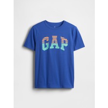 Gap Erkek Çocuk Mavi Gap Logo T-Shirt