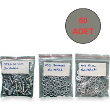 Test M3X10 Ysb Vida 50 Adet-Somun 50 Adet-Pul 50 Adet Toplam 150 Parça M310
