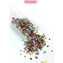 Beta Moda Hub Kesme Cam Boncuk 2mm - 60 Gram - Karışık Renkli - BNC357