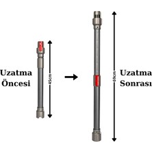 Vitaluxe Dyson V7/V8/V10/V11/V15 Uyumlu Teleskopik Uzatma Borusu