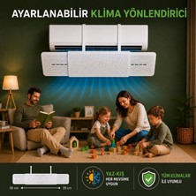 Multizone Ayarlanabilir Klima Yönlendirici Askılı Aparat Rüzgar Önleme Deflektörü 56-95 cm Split Klima Uyumlu