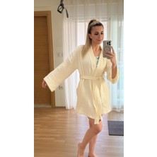 Taraaura Wellness %100 Pamuk 4 Katlı Müslin Kimono – Yoga, Spa, Plaj ve Günlük Kullanım
