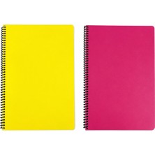 Attack Spiralli Defter Seti 2’li – 72 Yaprak Kareli + 72 Yaprak Çizgili A4 Defter