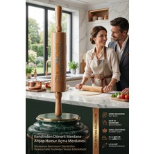 Transformacion Professional Dönerli Ahşap Merdane 43 cm, Ergonomik Şef Tipi Hamur Açma, Profesyonel Pizza, Börek ve Pasta Merdanesi 721902