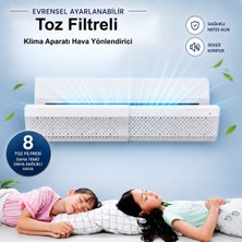 GreaTech Evrensel Toz Filtreli Klima Aparatı 8 Filtreli Çelik Tutaçlı Hava Yönlendirici Split Tipi Siperlik