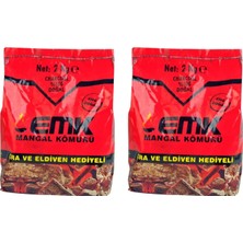 Vuralsin38 Emk Mangal Kömürü, 2 kg Paket, 2'li Set