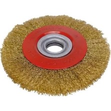 Vuralsin38 Rayno Profesyonel Saçaklı Daire Tel Fırça - 115 mm Avuç Taşlama (Spiral) Uyumlu - Pas Sökücü, Çapak Alma ve Yüzey Temizleme Için Çelik Tel Fırça - Metal ve Kaynak Işlemleri Için (200 Mm)
