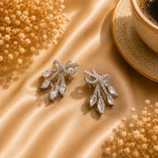 Jammy Jewerly Taş Detaylı Fiyonk Tasarım Kadın Küpe