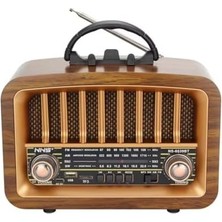 Vuralsin38 Büyük Boy Taşınabilir USB Ile Şarj Olabilen Klasik Am/fm/sw Transistör Retro Tipi Klasik Radyo NS6639