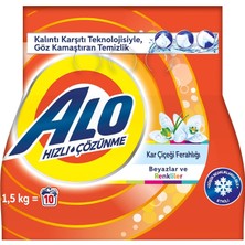 Vuralsin38 Alo 1,5 kg Kar Çiçeği Ferahlğı Beyazlar ve Renkliler Hızlı Çözülme Toz Deterjan