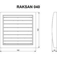 Vuralsin38 Raksan 040 Smart Düz Panjur Plastik 162X162X22 mm (Boğlantı Çapsız)