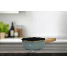 Vuralsin38 Pr Soft Green Ahşap Kulplu Mini Tava