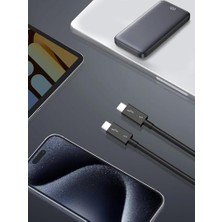 Vuralsin38 Thunderbolt 5.0 Type-C Kablo – 240W Pd Hızlı Şarj, 120GBPS Veri Aktarımı, 16K 60Hz Görüntü Desteği, E-Marker Akıllı Çipli, Thunderbolt 3/4/usb4 Geriye Uyumluluklu Örgü Kablo | ZR1107
