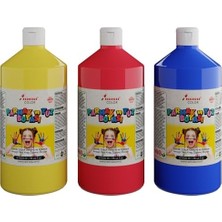 Vuralsin38 Kırmızı-Mavi-Sarı Parmak Boyası 3'lü Set 3X1000GR