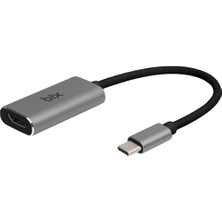 Vuralsin38 Bix BX01HB USB C To 4K@30Hz HDMI Dönüştürücü Alüminyum Taşınabilir Usb-C Adaptörü MacBook Pro, MacBook Air, iPad Pro, Pixelbook, Xps, Galaxy ve Daha Fazlası Için
