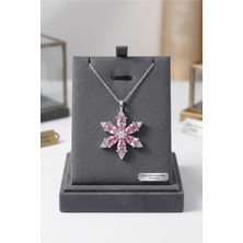 Anka Mücevherat 925 Ayar Gümüş Lotus Kadın Kolye (Pudra)