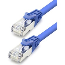 Cat7 Ethernet Patch Kablosu 10 Gbps 600 Mhz 60 cm - Mavi HDX5098