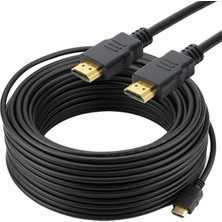 Powermaster PM-18944 25 Metre Pasif Yüksek Hızlı Düz HDMI Görüntü Kablosu Altın Kaplama Uçlu