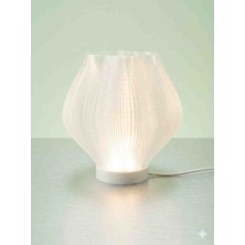 DenizCanlilari Modern Dalgalı 3D Masa Lambası - 3 Renkli Işık Ayarlı Kısılabilir 5V USB LED Abajur