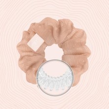 Vuralsin38 Invisibobble Earth Sprunchıe- Geri Dönüşümlü Scrunchie - Geri Dönüştürülmüş Saç Bağları - Gün Boyu Güçlü Tutunma - 1 Adet