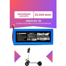 Electroll Onvo OV-111 Uyumlu Batarya (Maksimum Kapasite) Batarya 48V 25AH Pil Elektrikli Scooter Bataryası