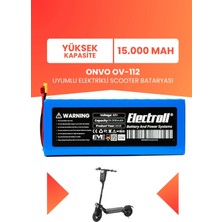 Electroll Onvo OV-112 Uyumlu Batarya (Yüksek Kapasite) Batarya 48V 15AH Pil Elektrikli Scooter Bataryası