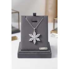 Anka Mücevherat 925 Ayar Gümüş Lotus Kadın Kolye (Beyaz)