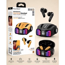 Azurtech Fulltech FB23 Bluetooth 5.4 Gaming Kulaklık – LED Işıklı, Düşük Gecikmeli, 300MAH Şarj Kutulu Tws Oyuncu Kulaklığı