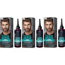 Joanna Power Men Antı-Grey Toner 3ü1 Arada Saç Sakal Bıyık 04 Doğal Kahverengi – 3 Adet