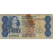 Banknoting Güney Afrika 2 Rand 1981-90 Üst Ortada 2,5 cm Yırtık ve Bant Izi Haliyle.