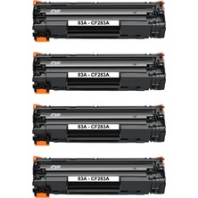4 Adet CF283A - 83A Muadil Toner Hp Laserjet Pro Mfp M125RNW Yazıcı Uyumlu