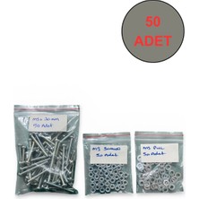 Test M3X30MM Ysb Vida 50 Adet-Somun 50 Adet-Pul 50 Adet Toplam 150 Parça M3X30MM
