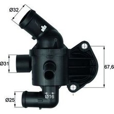 Mahle Mixdepo Termostat (Komple) 87C Caddy Golf Jetta Passat Tiguan Leon Octia A3 2.0 Tdi (Cffa Cffb Cfgb Clla)