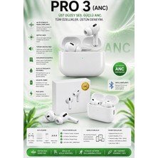 Azurtech Pro 3 Anc Bluetooth Kulaklık – Aktif Gürültü Engelleme, Şeffaf Mod, Bluetooth 5.3, Dokunmatik Tws Kulaklık