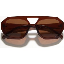 Quinley Luca Kahverengi Polarize UV400 Filitreli Çelik Menteşeli Unisex Güneş Gözlüğü