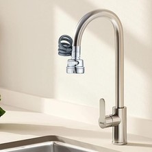 Vuralsin38 Spiralli Musluk Başlığı, 3 Fonksiyonlu Esnek Lavabo Uzatma Aparatı, Su Tasarruflu Krom Batarya Ucu, Lavabo ve Mutfak Uyumlu