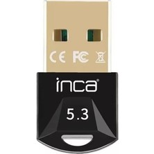 Vuralsin38 Inca IBT-503T Mını USB Dongle Bluetooth 5.3 Adaptör,gelişmiş Bluetooth Edr,veri Aktarım 3 Mbps,iletim Mesafesi 20 Mt, 2.4ghz