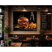 Othello Art Burger Kanvas Tablo | Fast Food Restoran Dekorasyonu Için Modern Duvar Tablosu