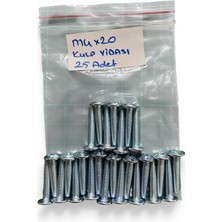 Test Metrik Vida Silindir Baş Kulp Vidası M4X20 mm 25 Adet M4X20MMKULPP